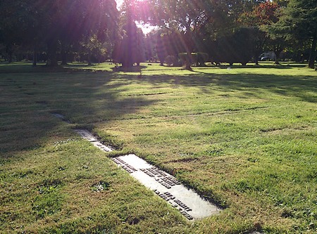 Grandpa's grave at Drake Memorial Park - photographed 7th October 2015