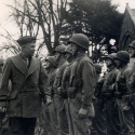 General Dwight D Eisenhower inspecting US troops in Tavistock in 1944